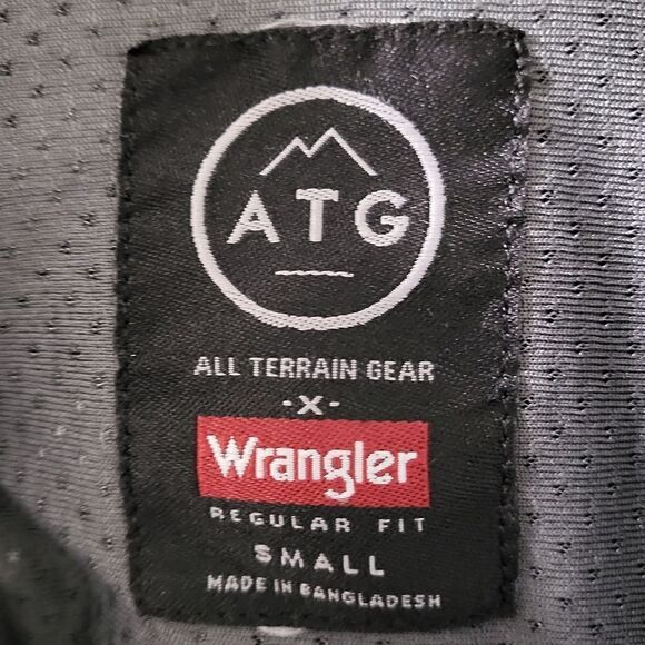 ATG Wrangler Flannel Shirt All Terrain Gear Slate Blue Plaid Size S - Picture 3 of 4